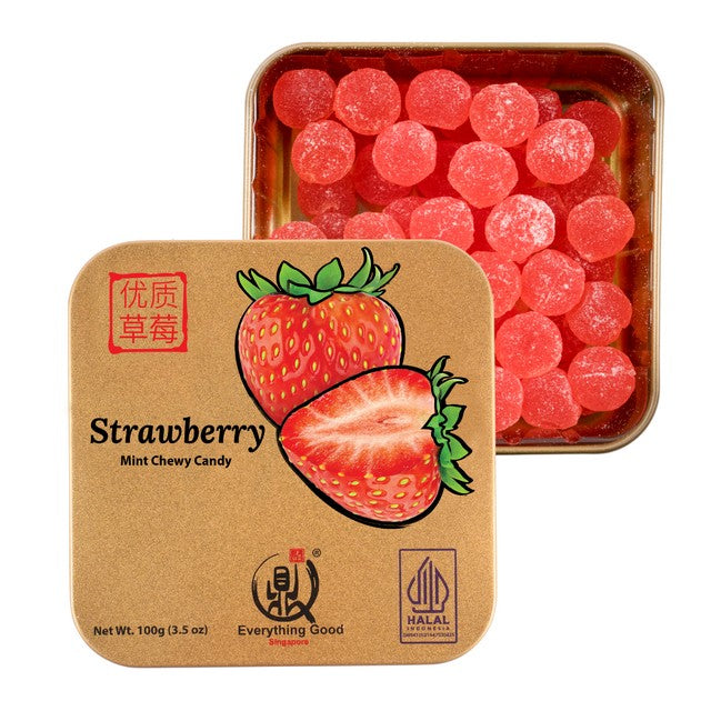 Everything Good Malaysia | All Flavors Premium Mint Chewy Candy 100g Tin - Low Sugar, Halal Certified